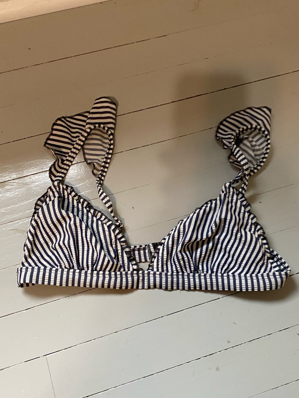 SUBOO striped ruffle bikini